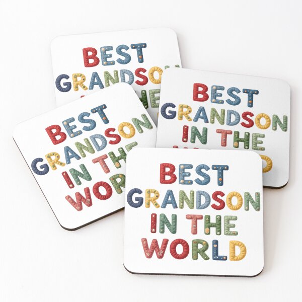Item preview, BEST GRANDSON IN THE WORLD - IN FAUX LETTERING designed and sold by AlexOBrienArt.