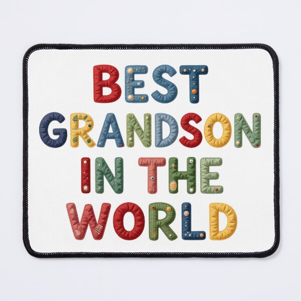 Item preview, BEST GRANDSON IN THE WORLD - IN FAUX LETTERING designed and sold by AlexOBrienArt.