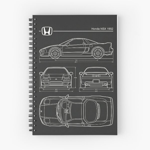 Item preview, 1992 Honda NSX Blueprint JDM Mid Engine Supercar Outline designed and sold by Motorline44.