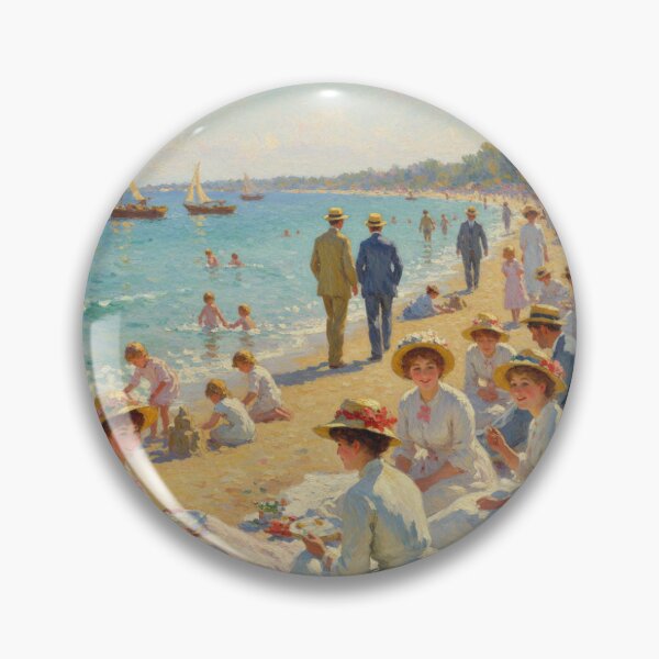 Item preview, A beach in the style of Renoir. designed and sold by oldMastersofart.