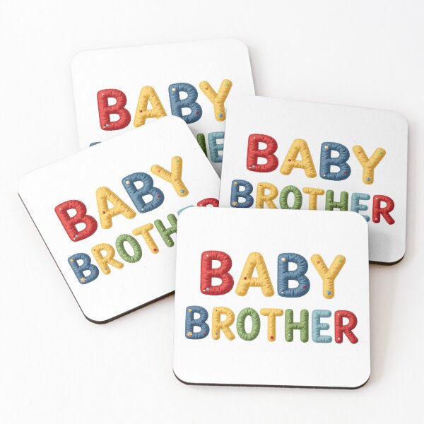 Item preview, BABY BROTHER - IN COLORFUL FAUX LETTERING designed and sold by AlexOBrienArt.