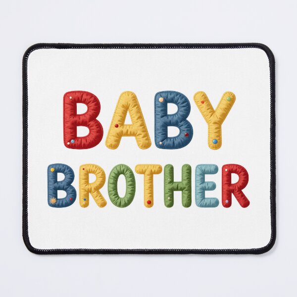 Item preview, BABY BROTHER - IN COLORFUL FAUX LETTERING designed and sold by AlexOBrienArt.