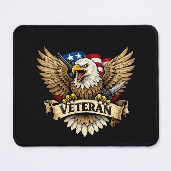 Item preview, Patriotic Veteran Eagle We The People Flag designed and sold by Tsugraf Designs.