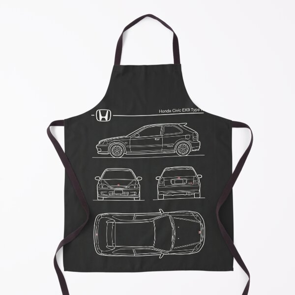 Item preview, Honda Civic EK9 Type R Blueprint JDM Hatchback Outline designed and sold by Motorline44.