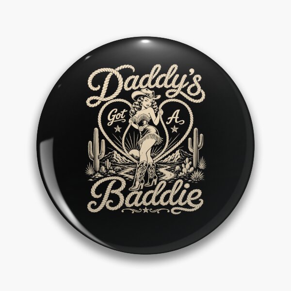 Item preview, Daddy’s Got A Baddie Retro Rodeo Cowgirl Romance designed and sold by FreshVibe Prints.
