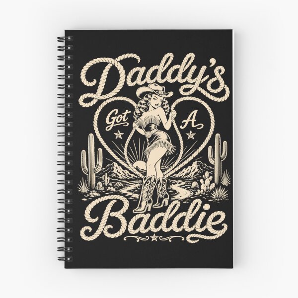 Item preview, Daddy’s Got A Baddie Retro Rodeo Cowgirl Romance designed and sold by FreshVibe Prints.