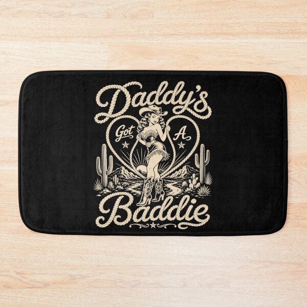 Item preview, Daddy’s Got A Baddie Retro Rodeo Cowgirl Romance designed and sold by FreshVibe Prints.