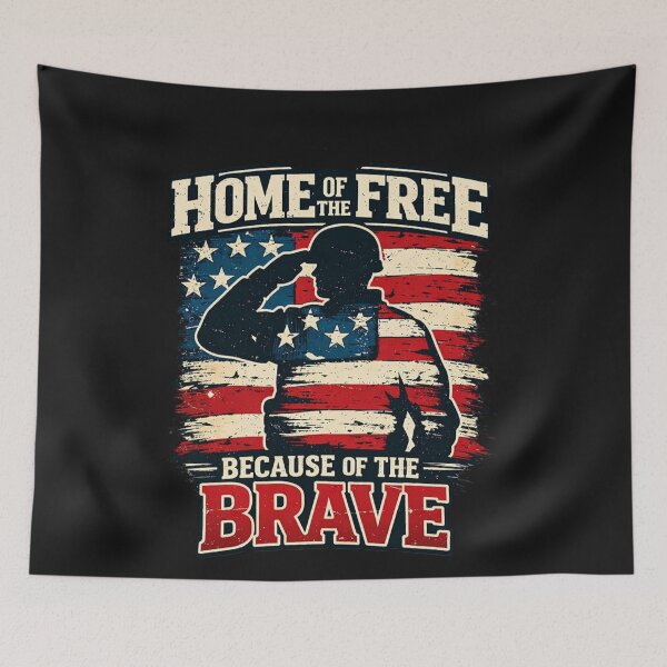 Item preview, Home of the Free Because of the Brave USA Flag designed and sold by Tsugraf Designs.