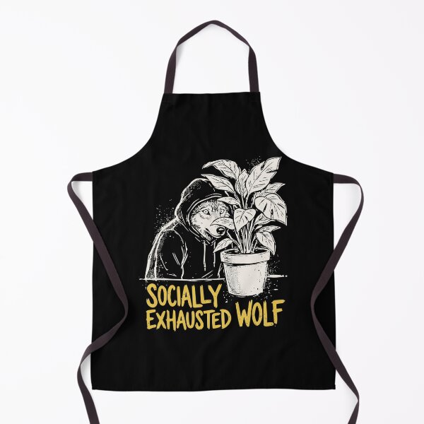 Item preview, Socially Exhausted Wolf Hoodie Grunge Dark Humor Introvert designed and sold by cabana.space.