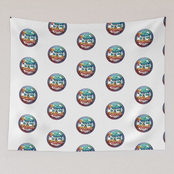Item preview, My Peace Is My Pitbull - 3D Iridescent Rainbow Chrome Emblem Art designed and sold by My Pitbull Place.