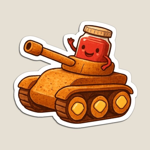 Item preview, Cute Toast Tank with Jam Jar Kawaii Sticker designed and sold by abdelski.