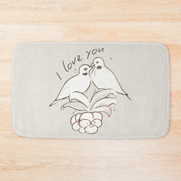 Item preview, Romantic Vintage Doves I Love You with Pansies designed and sold by TackyTime.