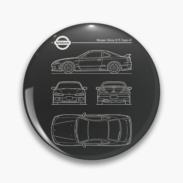 Item preview, Nissan Silvia S15 Spec-R Blueprint JDM Drift Legend Outline designed and sold by Motorline44.