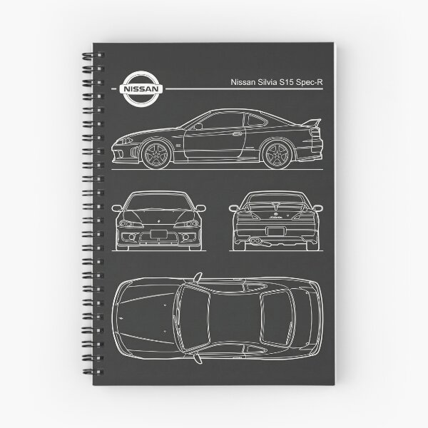 Item preview, Nissan Silvia S15 Spec-R Blueprint JDM Drift Legend Outline designed and sold by Motorline44.