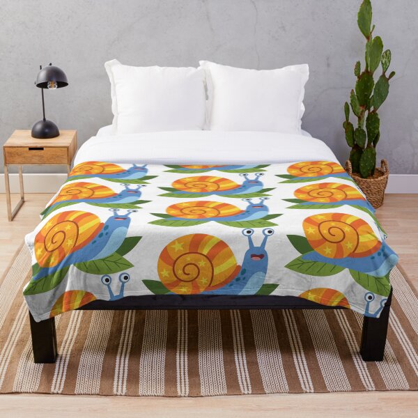 Item preview, Caracol azul con concha espiral naranja designed and sold by BetweenForms.