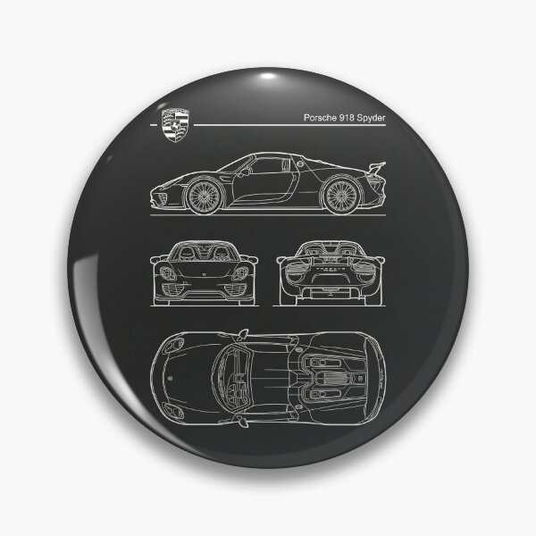 Item preview, Porsche 918 Spyder Blueprint Hybrid Hypercar Modern Outline designed and sold by Motorline44.