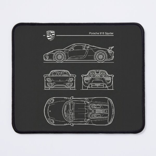 Item preview, Porsche 918 Spyder Blueprint Hybrid Hypercar Modern Outline designed and sold by Motorline44.