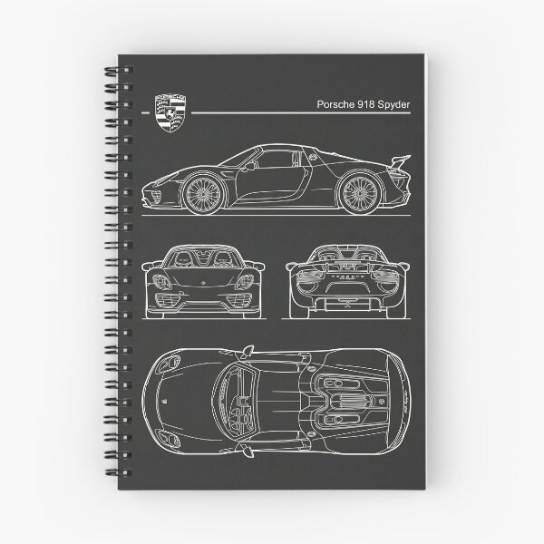 Item preview, Porsche 918 Spyder Blueprint Hybrid Hypercar Modern Outline designed and sold by Motorline44.