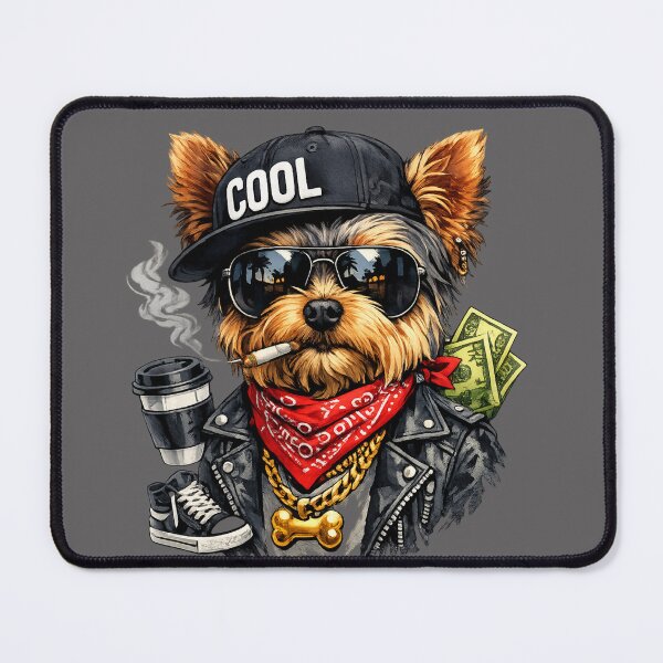 Item preview, Cool Yorkie Fashionista Dog – Trendy Streetwear Yorkie Art for Dog Lovers designed and sold by Yorkie Magic Studio .