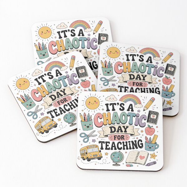 Item preview, It's a Chaotic Day for Teaching Retro designed and sold by Tshirt-Deer.