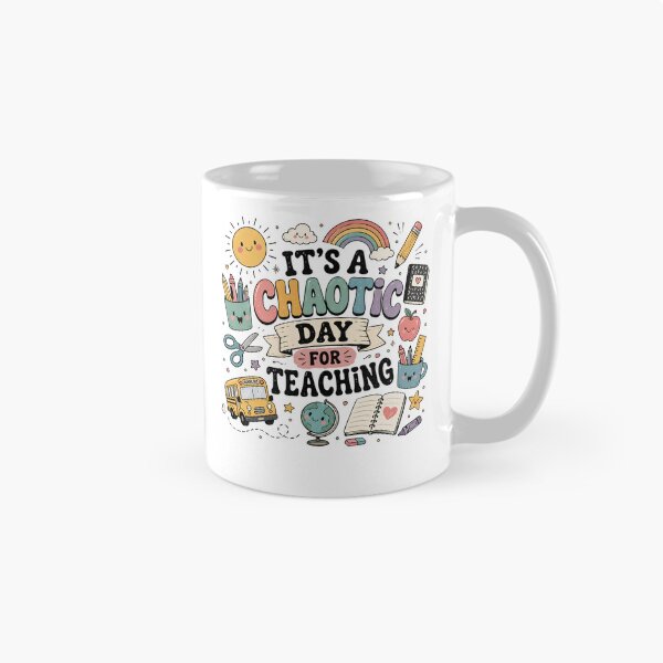Item preview, It's a Chaotic Day for Teaching Retro designed and sold by Tshirt-Deer.