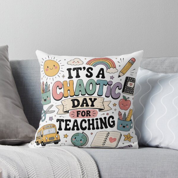 Item preview, It's a Chaotic Day for Teaching Retro designed and sold by Tshirt-Deer.