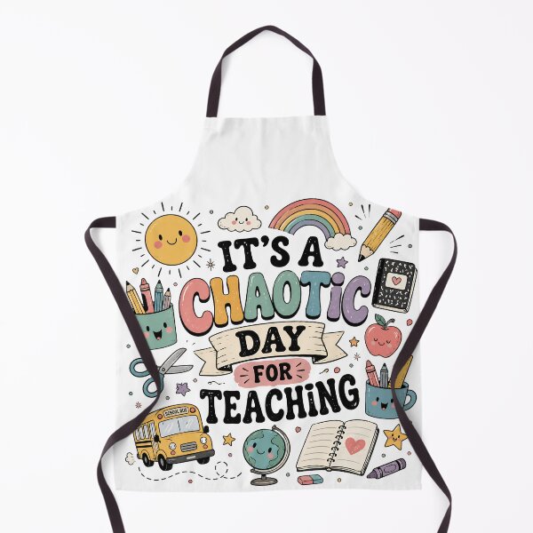 Item preview, It's a Chaotic Day for Teaching Retro designed and sold by Tshirt-Deer.
