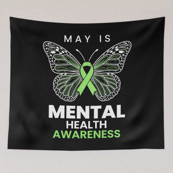 Item preview, May Is Mental Health Awareness Butterfly Support designed and sold by FreshVibe Prints.
