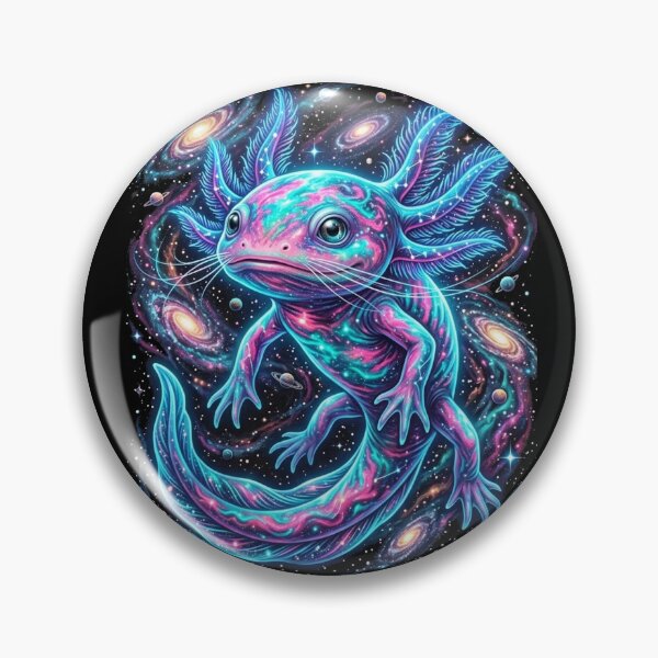 Item preview, Cosmic Axolotl Galaxy Neon Space Art designed and sold by Alma en Cada Detalle.