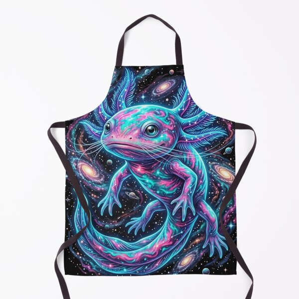 Item preview, Cosmic Axolotl Galaxy Neon Space Art designed and sold by Alma en Cada Detalle.