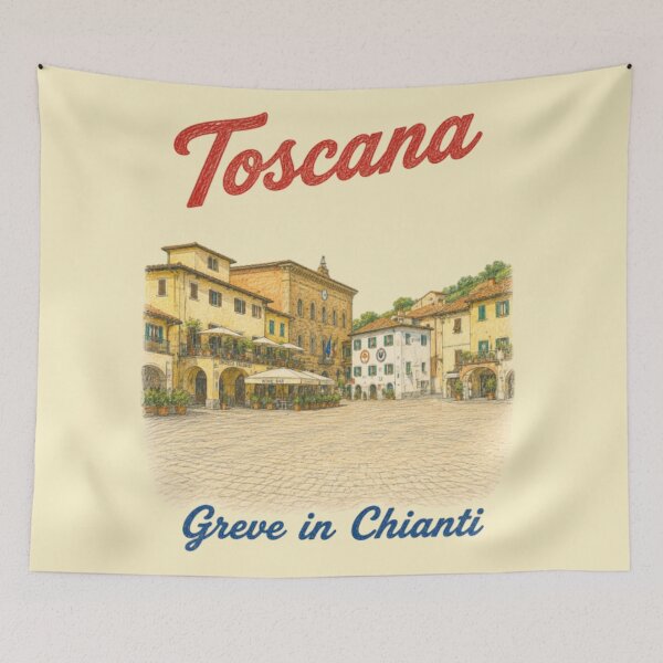 Item preview, Strike in Chianti, Tuscany - Vintage Italian square illustration designed and sold by JOANNASKAH.