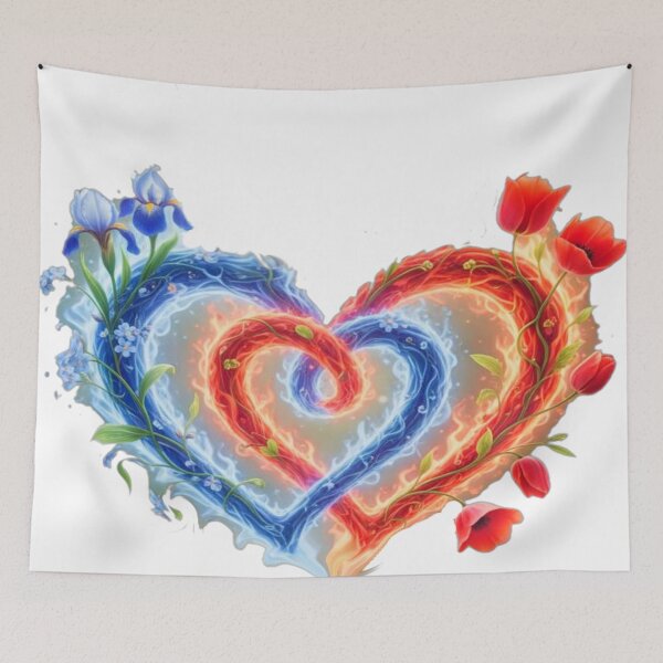 Item preview, Flaming Hearts of Flowers designed and sold by DesignbyDizdar.