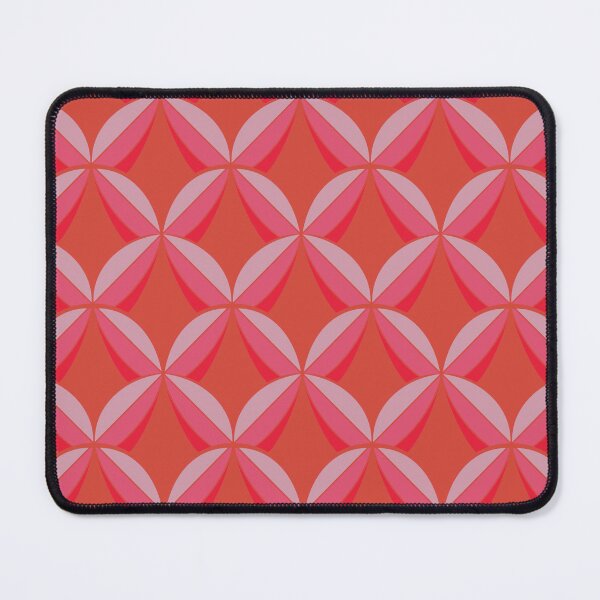 Item preview, Coral & Pink Geometric Petal Pattern – Retro Floral Repeat designed and sold by Tideflowerstudio.