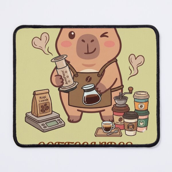 Item preview, Barista Capybara Coffee Vibes designed and sold by sanorastyle.
