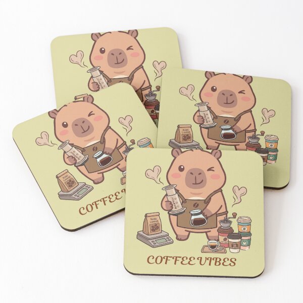 Item preview, Barista Capybara Coffee Vibes designed and sold by sanorastyle.