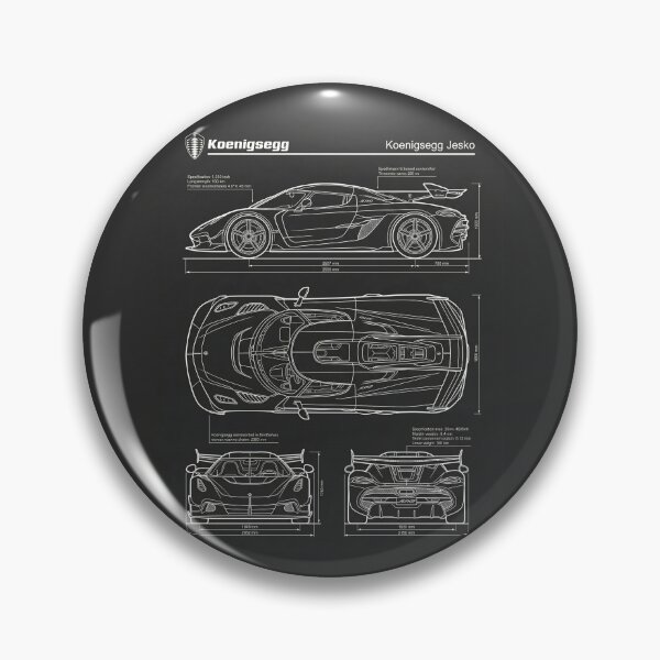 Item preview, Koenigsegg Jesko Blueprint Swedish Megacar Speed Record Outline designed and sold by Motorline44.