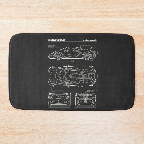 Item preview, Koenigsegg Jesko Blueprint Swedish Megacar Speed Record Outline designed and sold by Motorline44.
