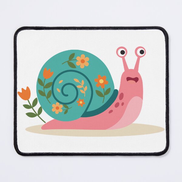 Item preview, Pink Snail with Floral Spiral Shell designed and sold by BetweenForms.