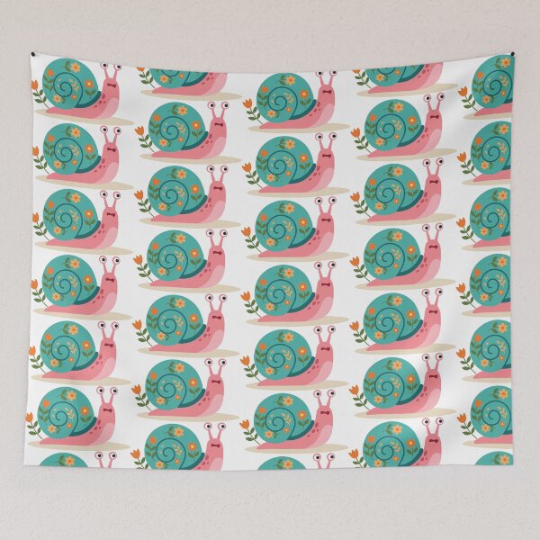 Item preview, Pink Snail with Floral Spiral Shell designed and sold by BetweenForms.