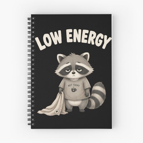 Item preview, Low Energy Barely Functioning Funny Raccoon Essential T-Shirt designed and sold by Maravillio.