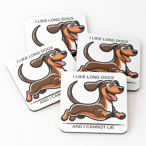 Item preview, I Like Long Dogs And I Cannot Lie Sticker | Funny Dachshund designed and sold by TheSlapStackShop.