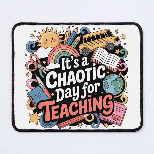Item preview, It's a Chaotic Day for Teaching Retro designed and sold by Tshirt-Deer.