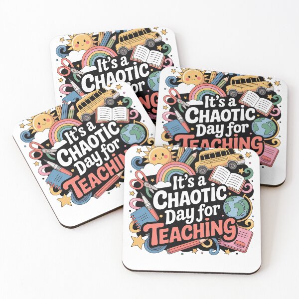 Item preview, It's a Chaotic Day for Teaching Retro designed and sold by Tshirt-Deer.