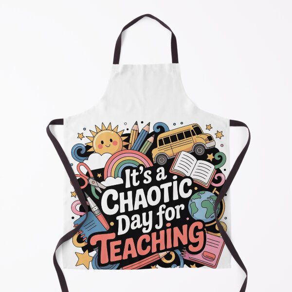 Item preview, It's a Chaotic Day for Teaching Retro designed and sold by Tshirt-Deer.