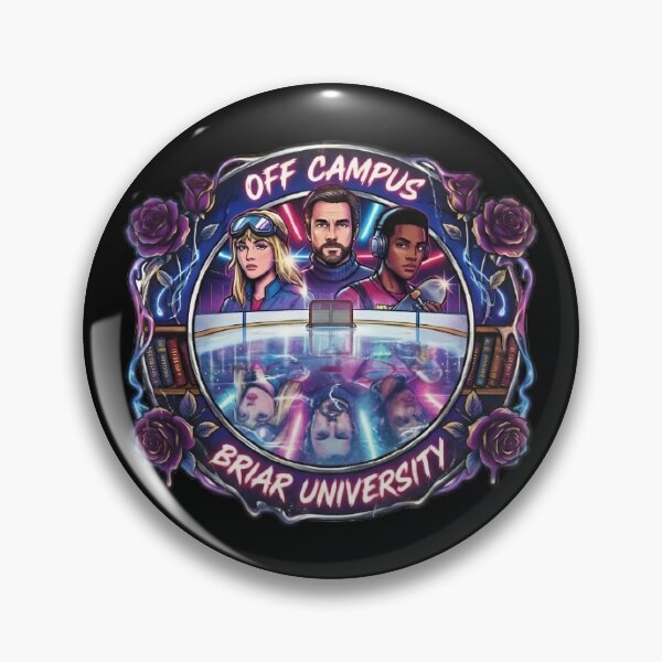 Item preview, Briar University Hockey Romance Retro Neon - Off Campus Series Fan Art designed and sold by Stardust Motel.