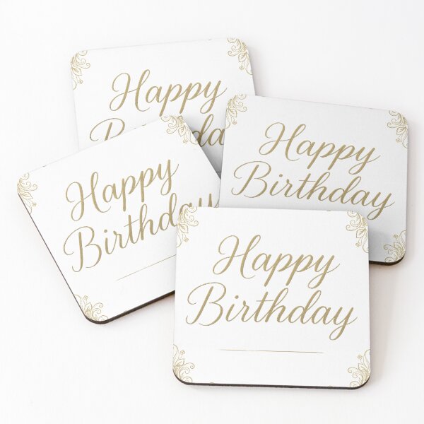 Item preview, Happy Birthday Elegant Gold Calligraphy designed and sold by Innova_Creations.