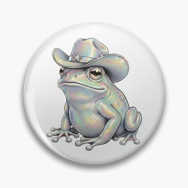 Item preview, Iridescent Cowboy Frog Shimmer Yeehaw Art designed and sold by GymTanLaundry.