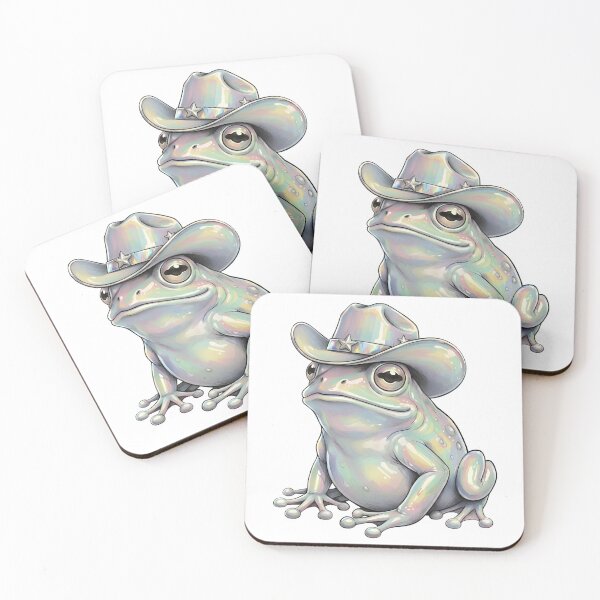 Item preview, Iridescent Cowboy Frog Shimmer Yeehaw Art designed and sold by GymTanLaundry.