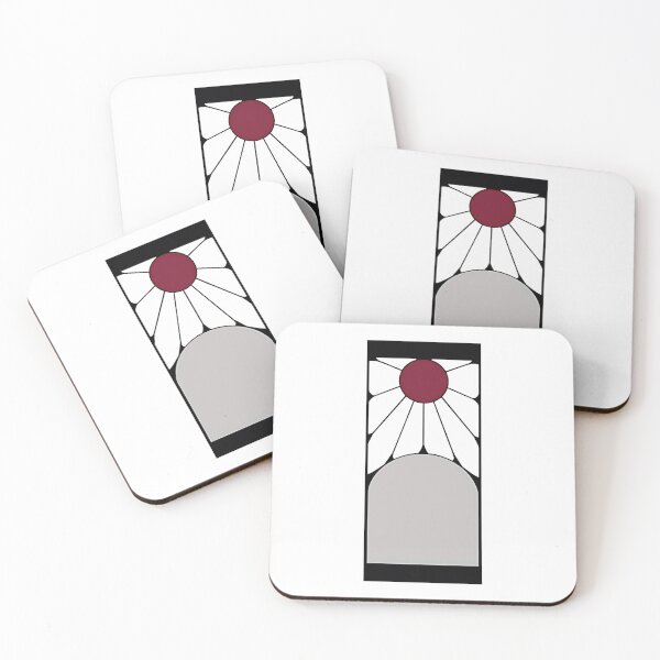 Item preview, Rising Sun Hanafuda Earrings Inspired Anime Slayer Symbol designed and sold by siennalabeoo.