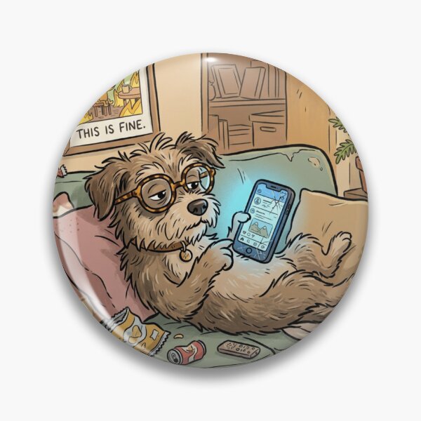 Item preview, Doom Scrolling Dog designed and sold by AffordaBiliTees.